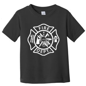 Fire Department Logo Uniform Fireman Symbol Firefighter Gear Toddler T-Shirt