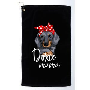 Funny Doxie Mama Dachshund Lover Weiner Dog Gift Platinum Collection Golf Towel