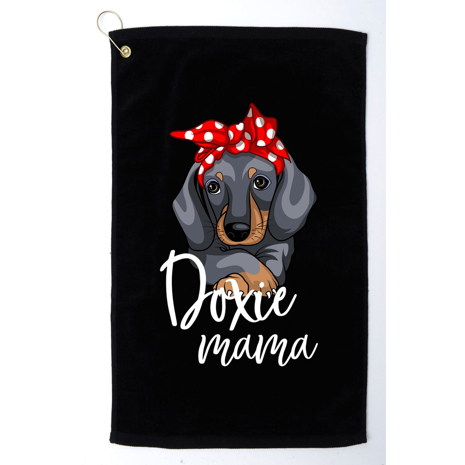 Funny Doxie Mama Dachshund Lover Weiner Dog Gift Golf Towel