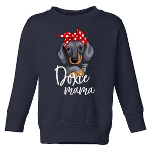 Funny Doxie Mama Dachshund Lover Weiner Dog Gift Toddler Sweatshirt