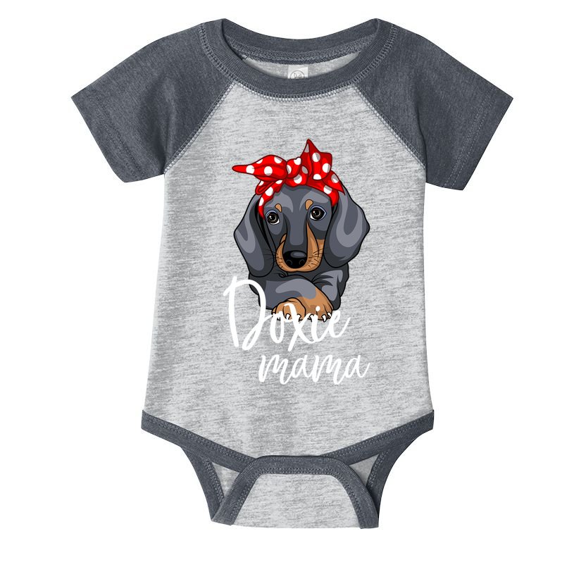 Funny Doxie Mama Dachshund Lover Weiner Dog Gift Infant Baby Jersey Bodysuit