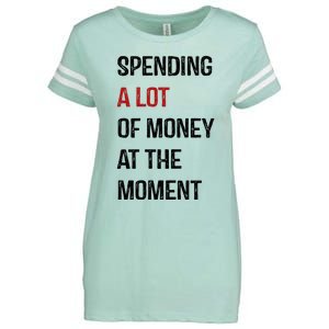 Funny Dad Mom Parents Day Spending A Lot Money At The Moment Enza Ladies Jersey Football T-Shirt