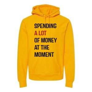 Funny Dad Mom Parents Day Spending A Lot Money At The Moment Premium Hoodie