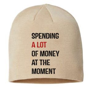 Funny Dad Mom Parents Day Spending A Lot Money At The Moment Sustainable Beanie