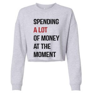 Funny Dad Mom Parents Day Spending A Lot Money At The Moment Cropped Pullover Crew