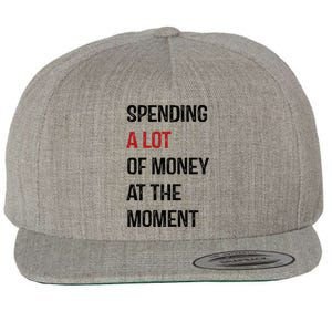 Funny Dad Mom Parents Day Spending A Lot Money At The Moment Wool Snapback Cap