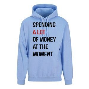 Funny Dad Mom Parents Day Spending A Lot Money At The Moment Unisex Surf Hoodie