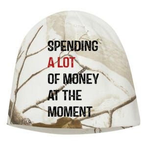 Funny Dad Mom Parents Day Spending A Lot Money At The Moment Kati - Camo Knit Beanie