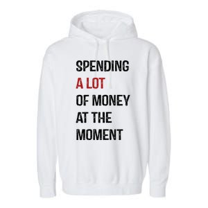 Funny Dad Mom Parents Day Spending A Lot Money At The Moment Garment-Dyed Fleece Hoodie