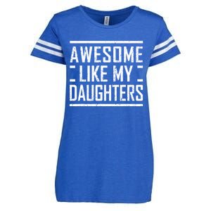 Funny Dad Mom From Daughter Awesome Like My Daughters Enza Ladies Jersey Football T-Shirt