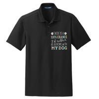 Funny Dog Mom ID Rather Be At Home With My Dog Dry Zone Grid Polo