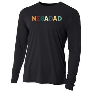 Funny Dad Megadad Gift Mega Dad Cooling Performance Long Sleeve Crew