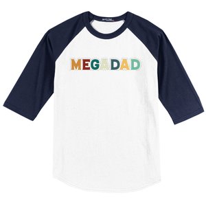 Funny Dad Megadad Gift Mega Dad Baseball Sleeve Shirt