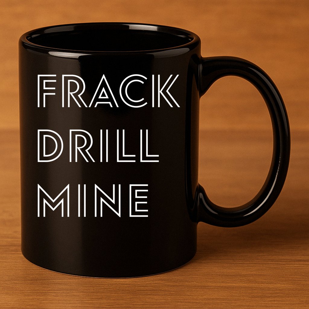 Frack Drill Mine 11oz C Handle Ceramic Mug