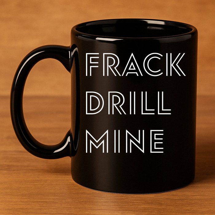 Frack Drill Mine 11oz C Handle Ceramic Mug