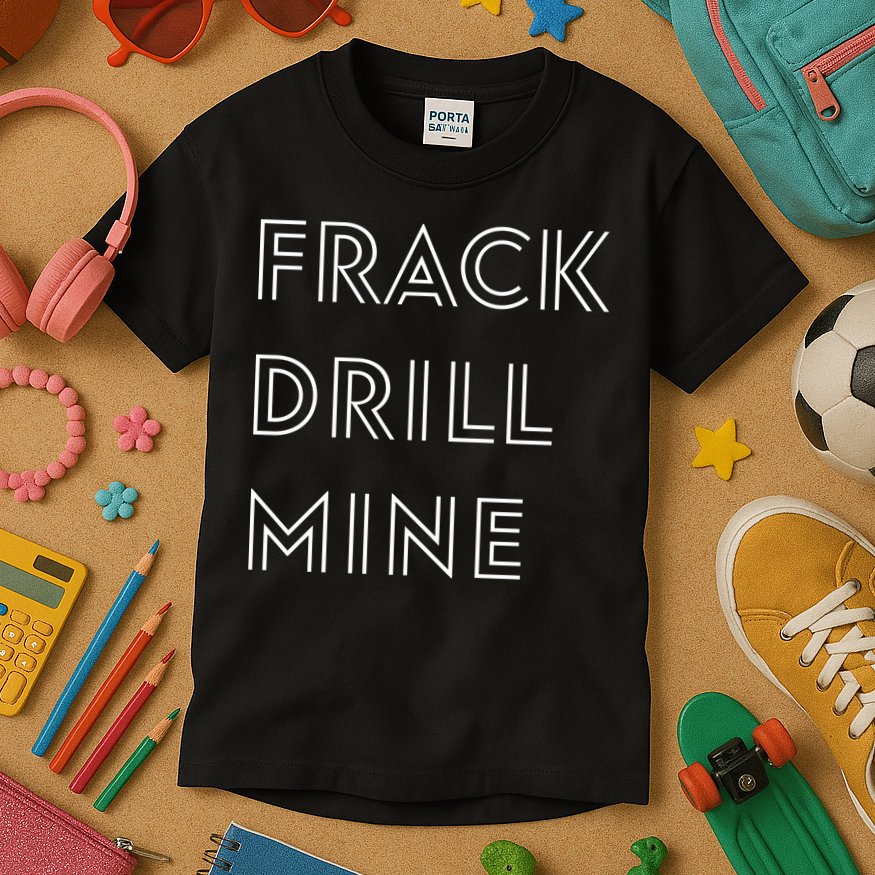 Frack Drill Mine Kids T-Shirt