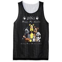 Funny Dogs Make Me Happy Humans Make My Head Hurt Funny Dog Lover Mesh Reversible Basketball Jersey Tank