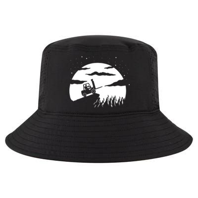 Forklift Driver Moon Background Cool Comfort Performance Bucket Hat