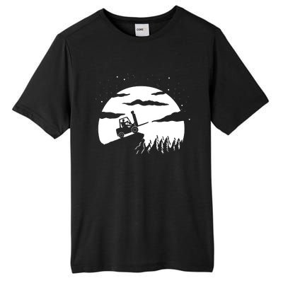 Forklift Driver Moon Background Tall Fusion ChromaSoft Performance T-Shirt