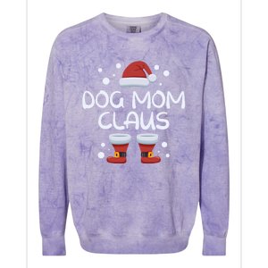 Funny Dog Mom Claus Family Matching Group Christmas Gift Colorblast Crewneck Sweatshirt