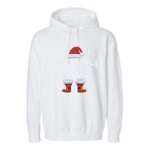 Funny Dog Mom Claus Family Matching Group Christmas Gift Garment-Dyed Fleece Hoodie