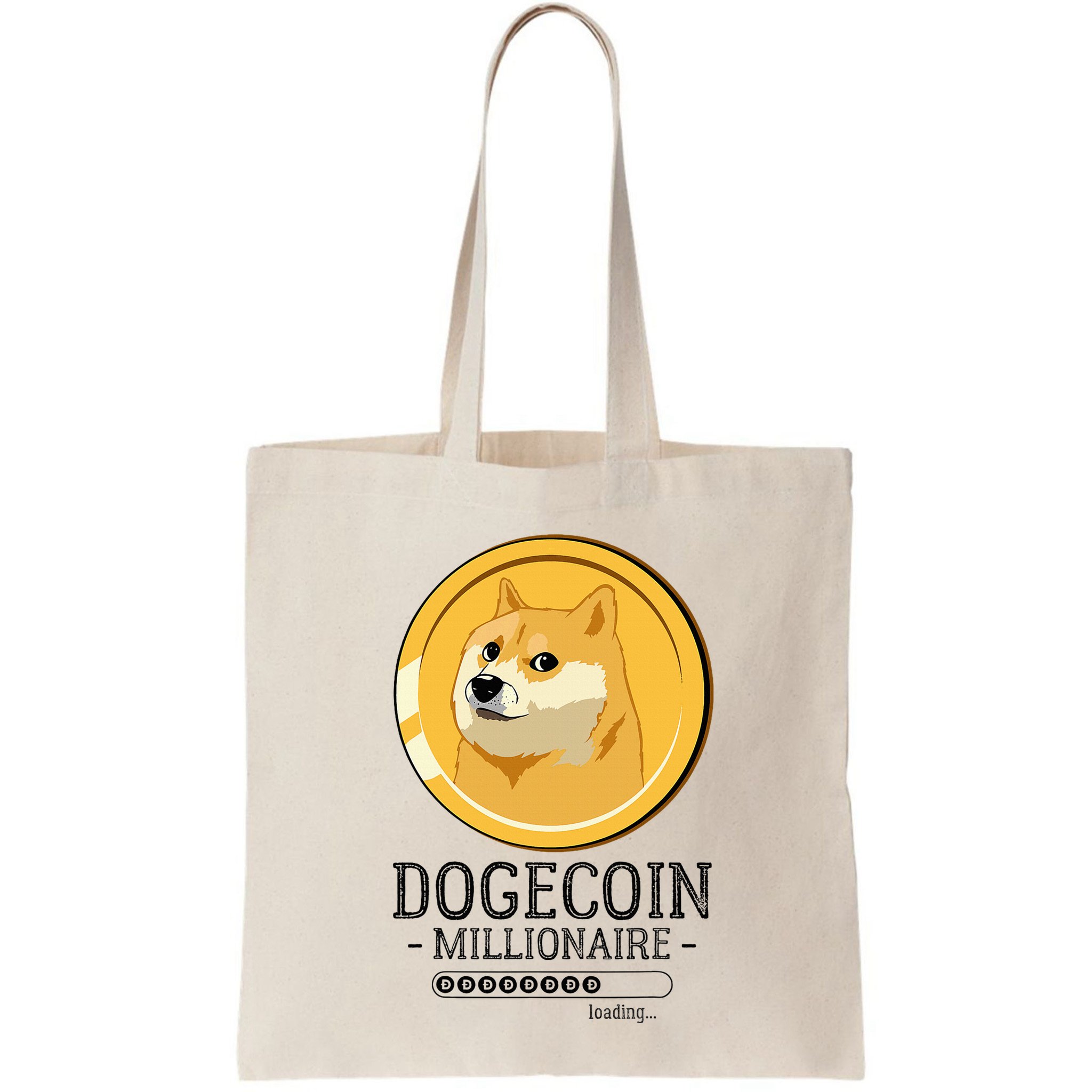 Funny Dogecoin Millionaire Hodl Doge Coin Crypto Bag