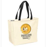 Funny Dogecoin Millionaire Hodl Doge Coin Crypto Zip Tote Bag