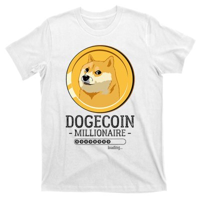 Funny Dogecoin Millionaire Hodl Doge Coin Crypto T-Shirt