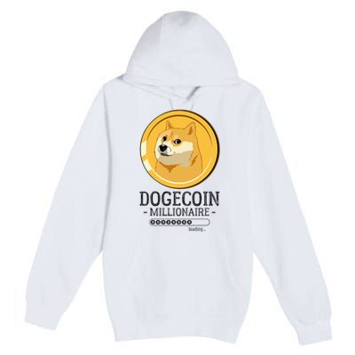 Funny Dogecoin Millionaire Hodl Doge Coin Crypto Premium Pullover Hoodie