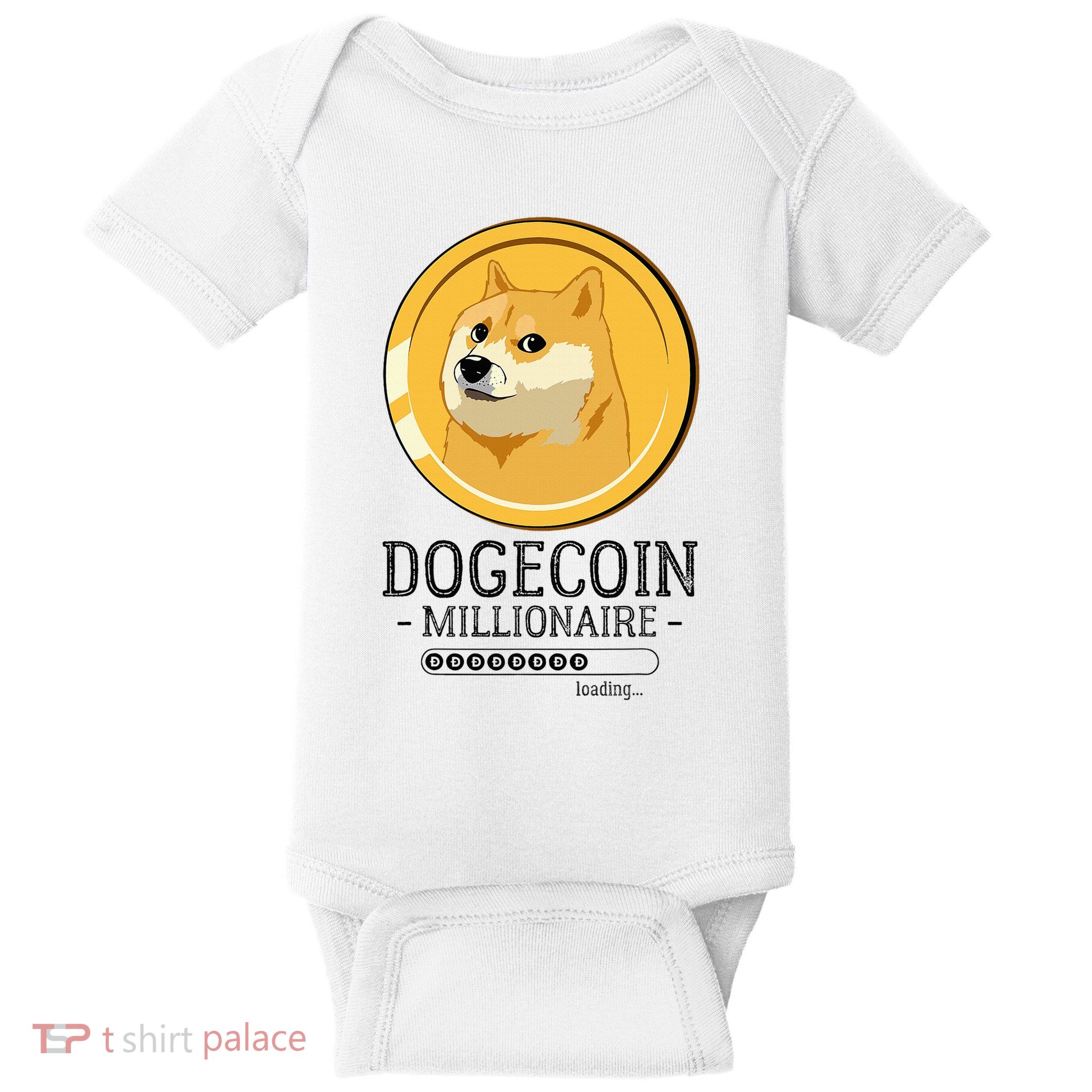 Funny Dogecoin Millionaire Hodl Doge Coin Crypto Baby Bodysuit