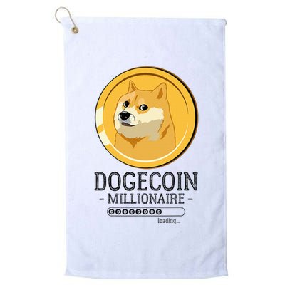 Funny Dogecoin Millionaire Hodl Doge Coin Crypto Golf Towel