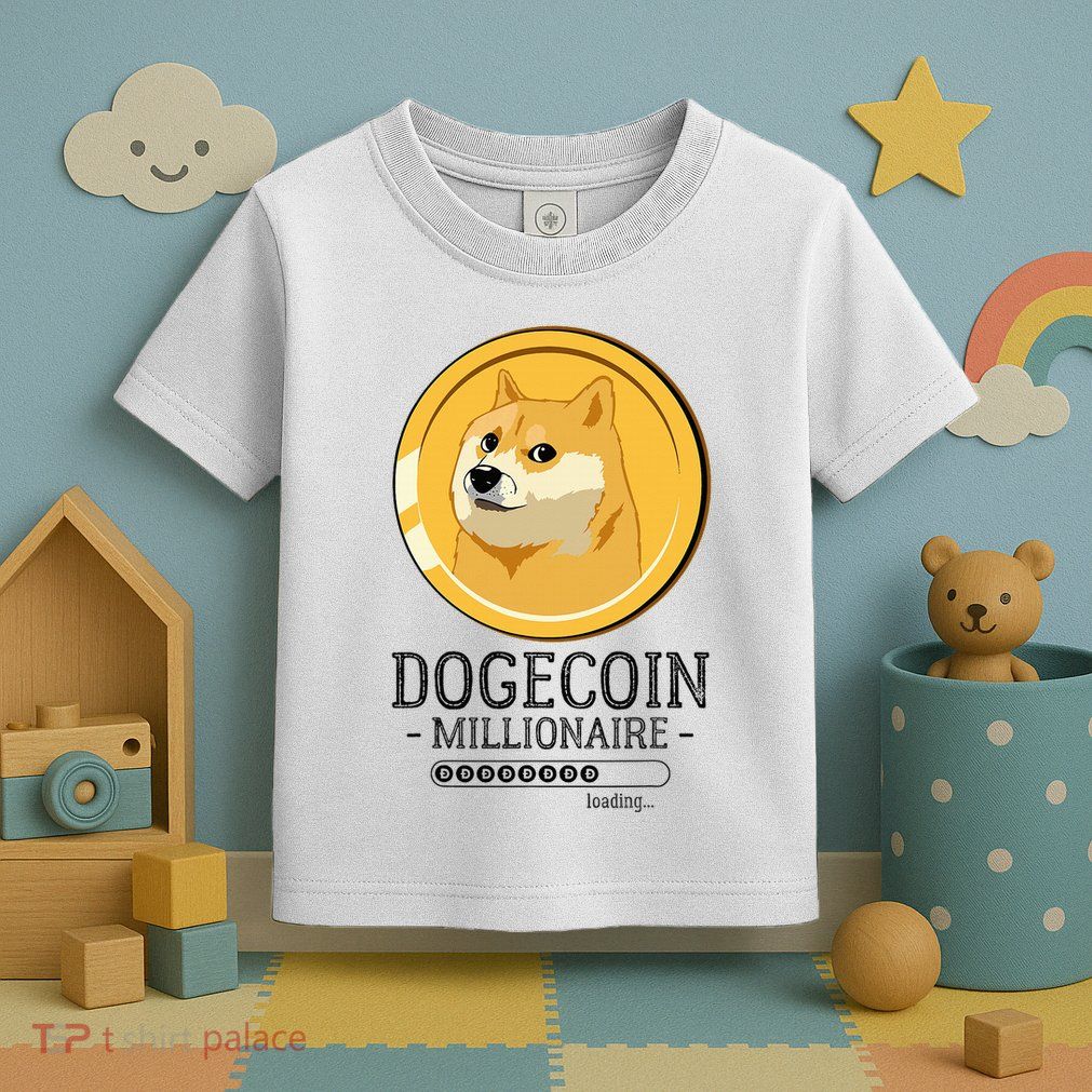 Funny Dogecoin Millionaire Hodl Doge Coin Crypto Toddler T-Shirt
