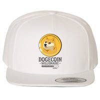Funny Dogecoin Millionaire Hodl Doge Coin Crypto Wool Snapback Cap