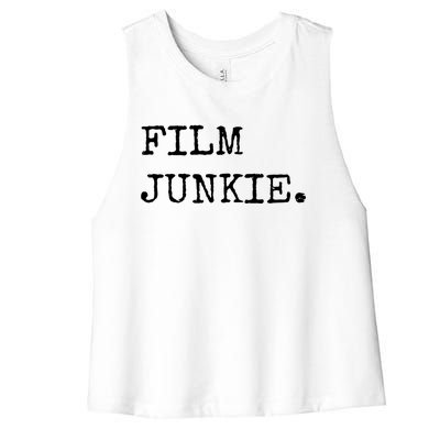 Film Director Movie Maker Funny Gift Film Junkie Filmmaking Gift Women's Racerback Cropped Tank