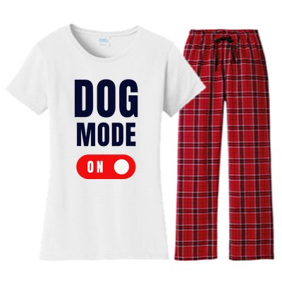 Funny Dog Mode ON Tee Cute Dogs Gift Dog Mode ON Women's Flannel Pajama Set