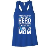 Funny Diabetes Mom Diabetes Women's Racerback Tank