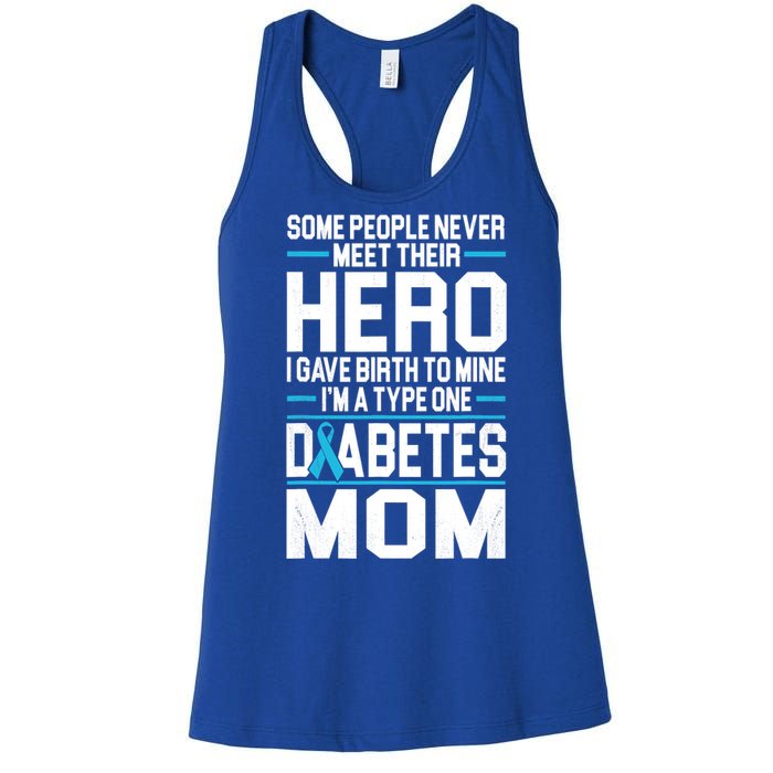 Funny Diabetes Mom Diabetes Women's Racerback Tank