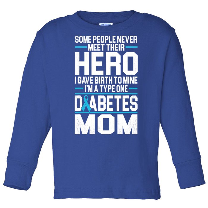 Funny Diabetes Mom Diabetes Toddler Long Sleeve Shirt