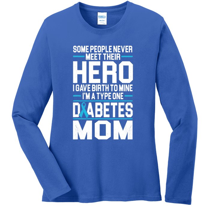 Funny Diabetes Mom Diabetes Ladies Long Sleeve Shirt