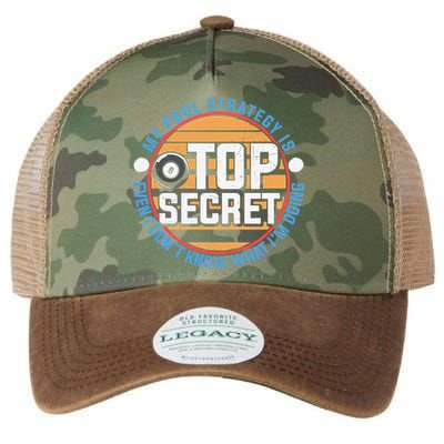 Father's Day My Pool Strategy Is Top Secret Billiards Player Gift For Dad Legacy Tie Dye Trucker Hat
