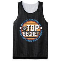 Father's Day My Pool Strategy Is Top Secret Billiards Player Gift For Dad Mesh Reversible Basketball Jersey Tank
