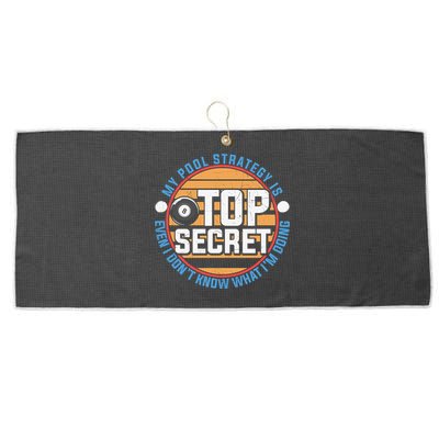 Father's Day My Pool Strategy Is Top Secret Billiards Player Gift For Dad Large Microfiber Waffle Golf Towel