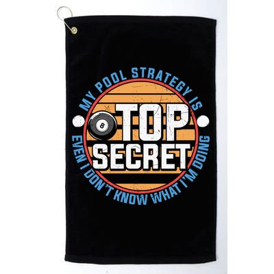 Father's Day My Pool Strategy Is Top Secret Billiards Player Gift For Dad Golf Towel