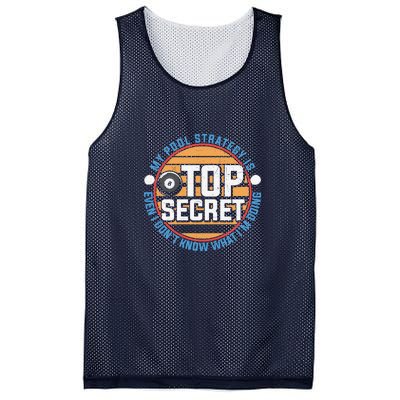 Father's Day My Pool Strategy Is Top Secret Billiards Player Gift For Dad Mesh Reversible Basketball Jersey Tank