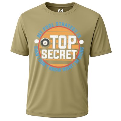 Father's Day My Pool Strategy Is Top Secret Billiards Player Gift For Dad Performance Shirt