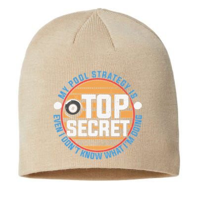 Father's Day My Pool Strategy Is Top Secret Billiards Player Gift For Dad Sustainable Beanie
