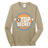 Father's Day My Pool Strategy Is Top Secret Billiards Player Gift For Dad Tall Long Sleeve T-Shirt