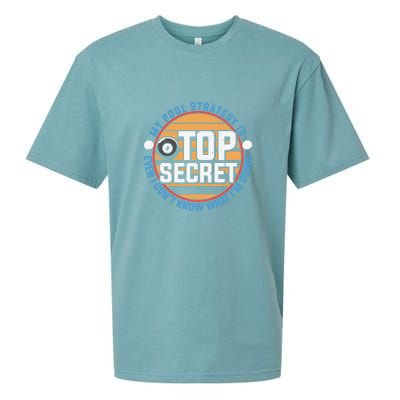 Father's Day My Pool Strategy Is Top Secret Billiards Player Gift For Dad Sueded Cloud Jersey T-Shirt