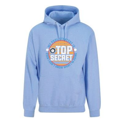 Father's Day My Pool Strategy Is Top Secret Billiards Player Gift For Dad Unisex Surf Hoodie