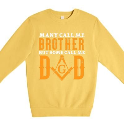 Freemason Dad Masonic Fraternal Freemasonry Square Compass Premium Crewneck Sweatshirt